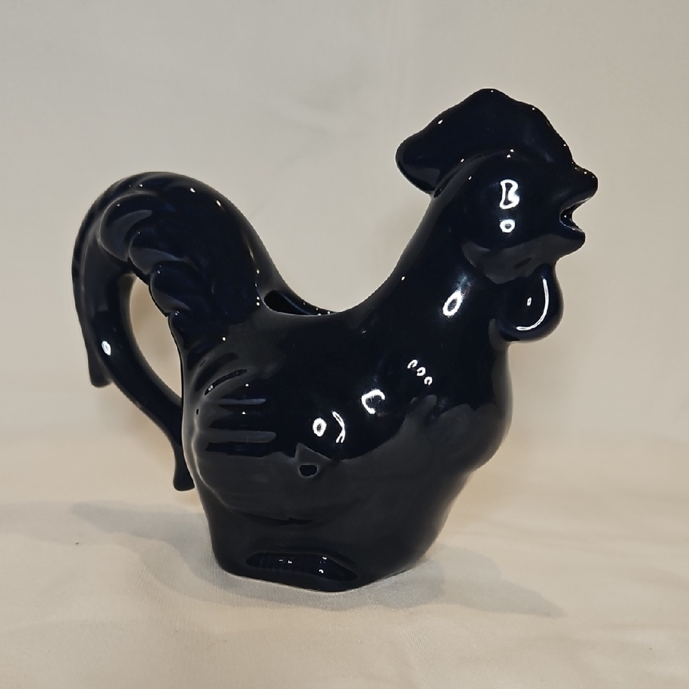 Home Essentials Navy Ceramic Rooster Pitcher
